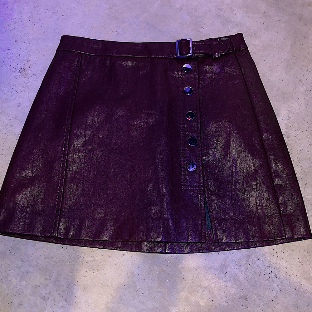 Faux leather skirt